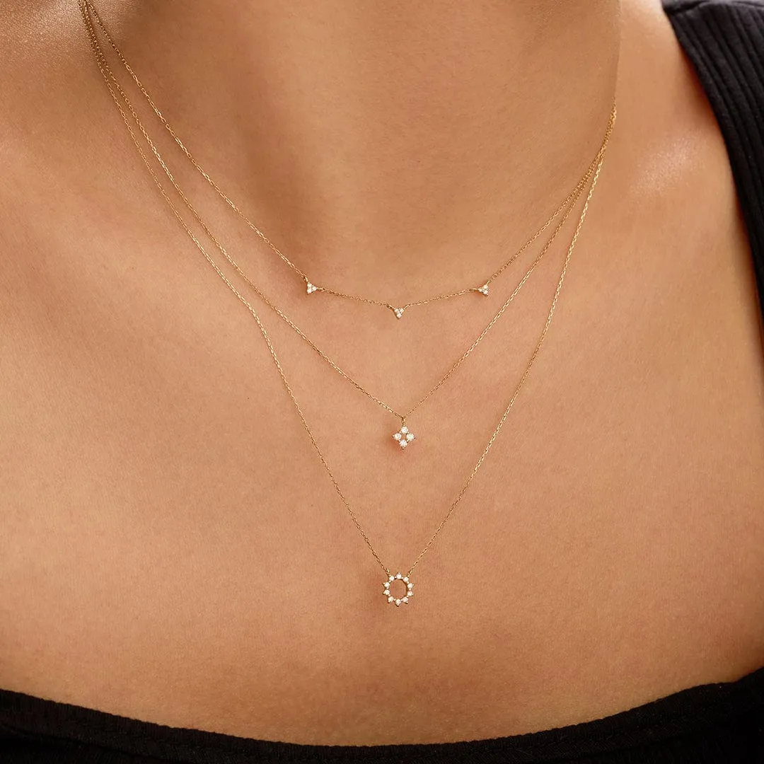 Leanne Natural Diamond Star Drop Necklace