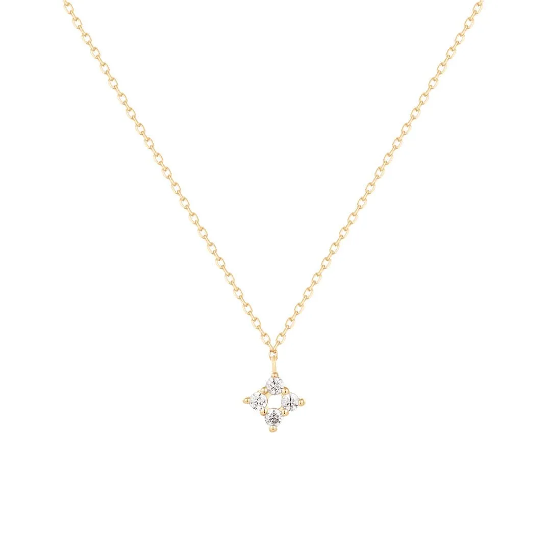 Leanne Natural Diamond Star Drop Necklace