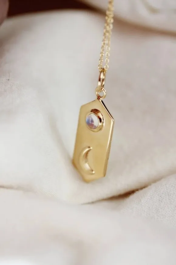 Little Gold Moon Above Necklace