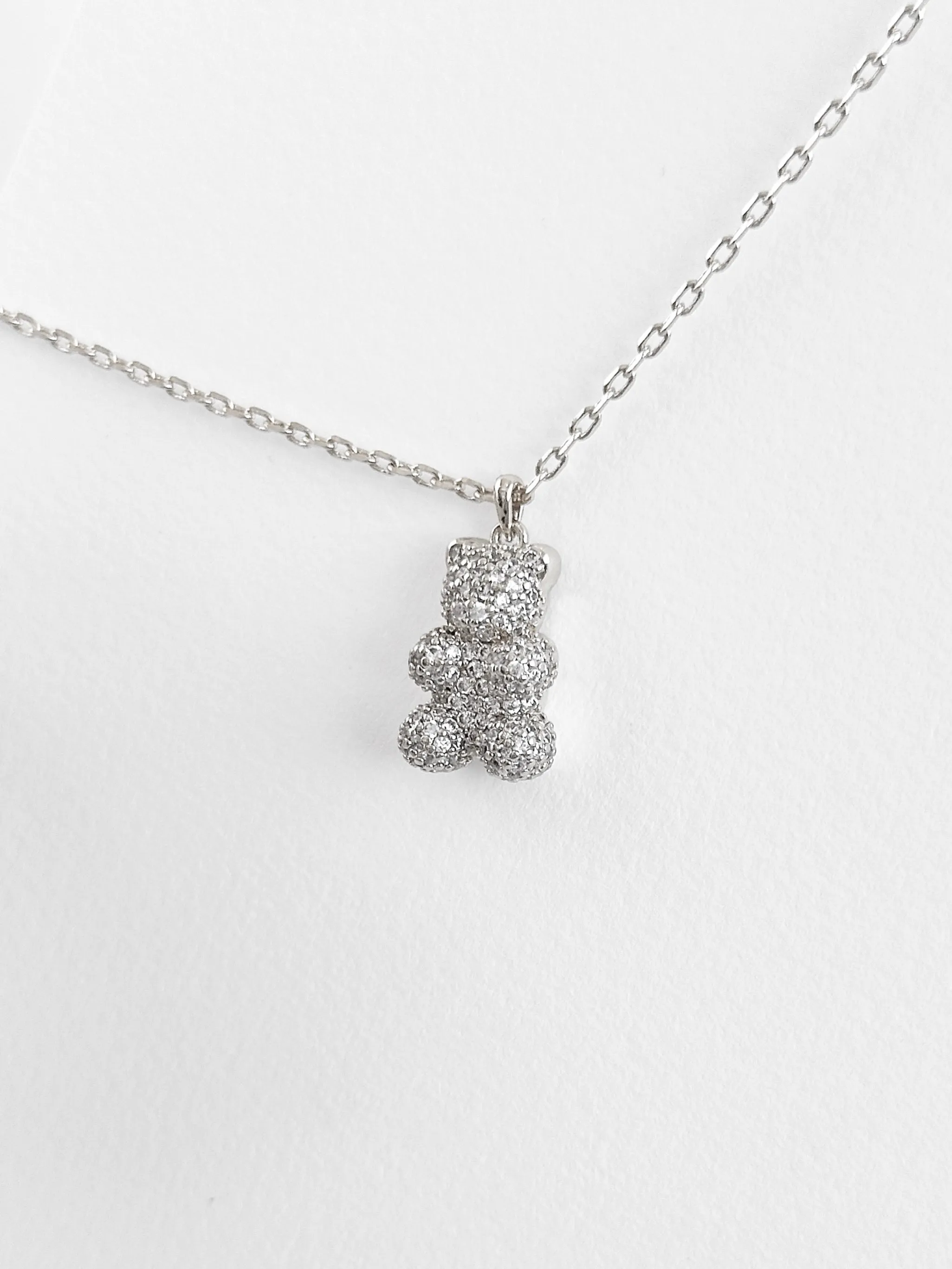 Micropave Bear Necklace