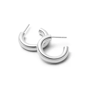 Mini Bold Hoop Earrings Sterling Silver