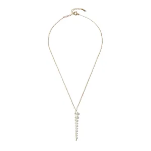 Mizuki Sea of Beauty Collection Cascading Akoya Pearl Drop Necklace | 14K Yellow Gold