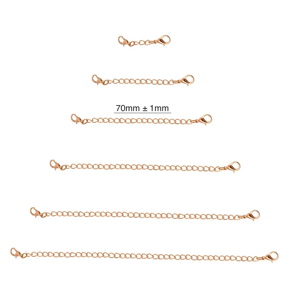 Obsession Necklace Extender Encased in 18k Rose Gold - 70mm