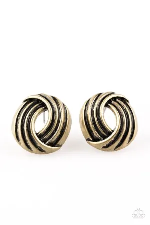 Paparazzi Earring ~ Rare Refinement - Brass