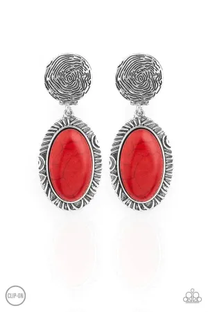 Paparazzi Earring ~ Southern Impressions - Red