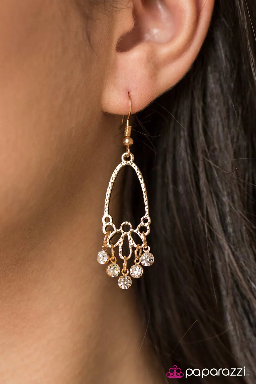 Paparazzi Earring ~ Twinkling Nights  - Gold