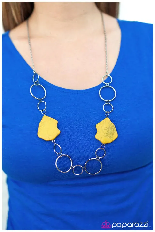 Paparazzi Necklace ~ Aint No Mountain High Enough - Yellow