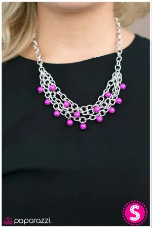 Paparazzi Necklace ~ Draped in Radiance - Purple