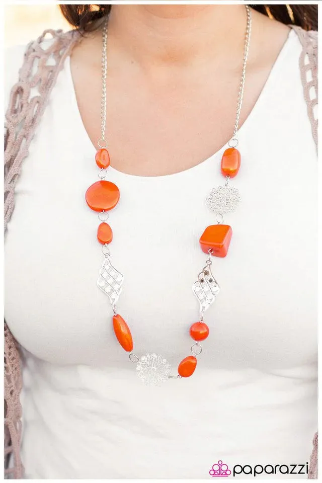 Paparazzi Necklace ~ Let Me Elaborate - Orange