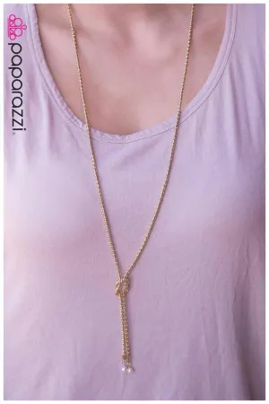 Paparazzi Necklace ~ Thrown for a Loop - White