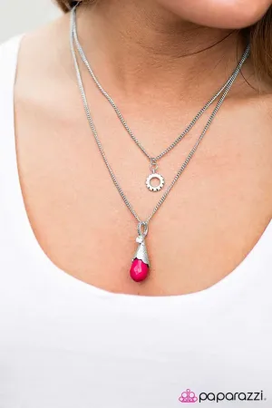 Paparazzi Necklace ~ Top Gear - Pink