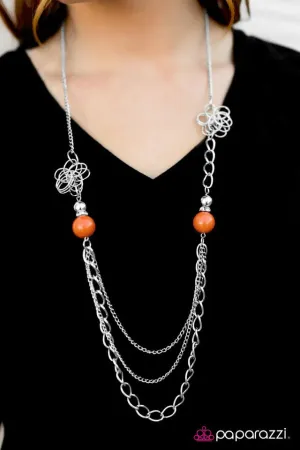 Paparazzi Necklace ~ Truly, Madly, Deeply - Orange