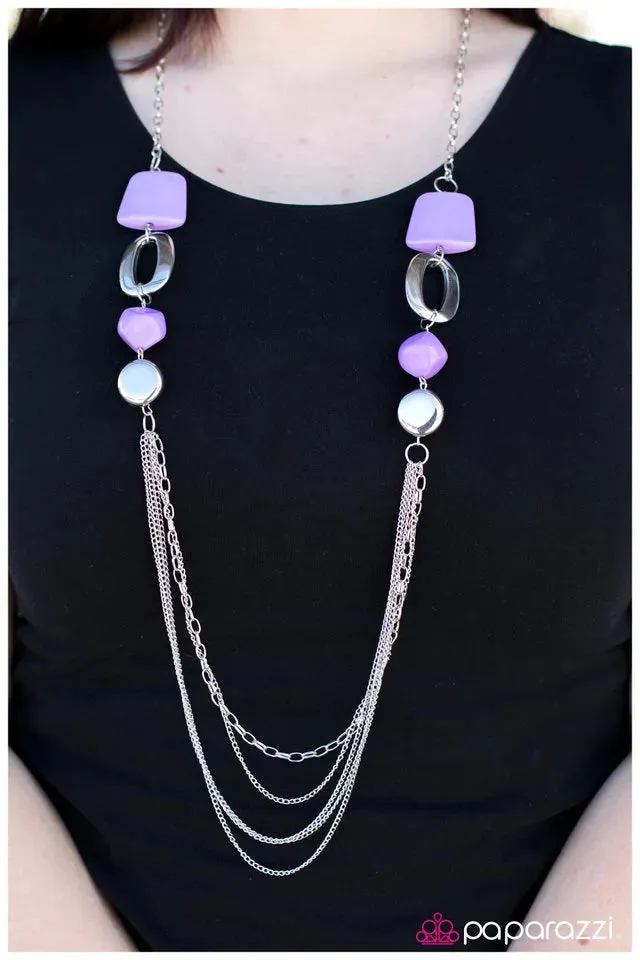 Paparazzi Necklace ~ What You See Is What You Get - Purple