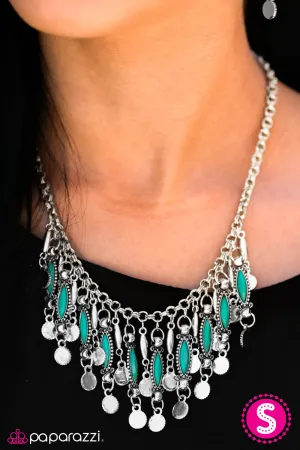 Paparazzi Necklace ~ Wonderfully Wild - Blue