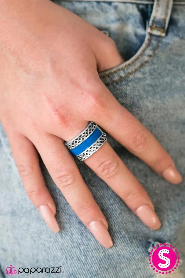 Paparazzi Ring ~ Blaze of Glory - Blue