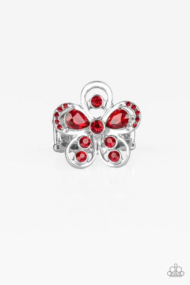 Paparazzi Ring ~ Gardens Of Grandeur - Red