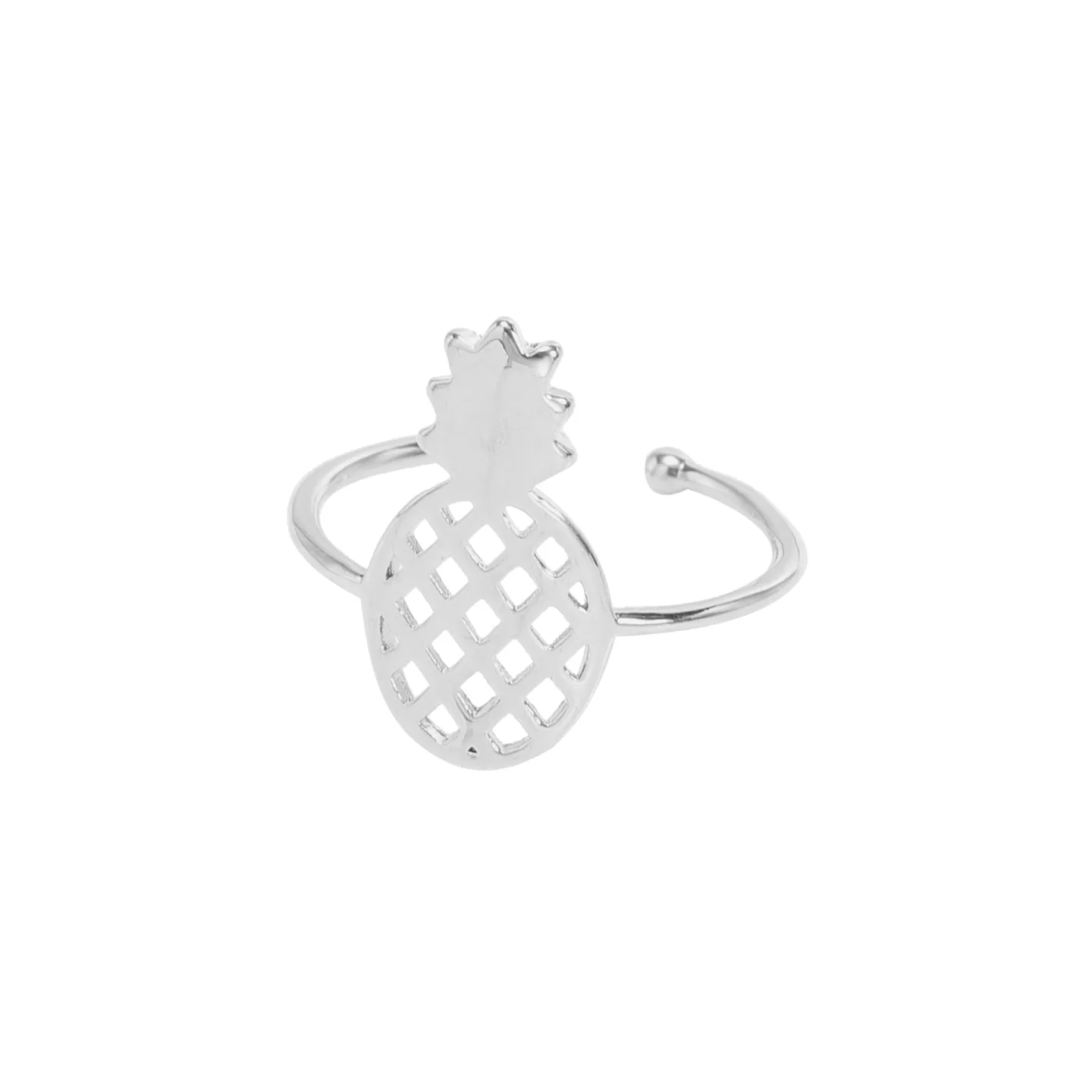 *Pineapple Brushed Ring, Silver