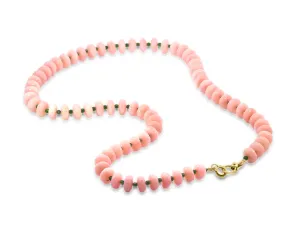 Pink Opal and Jade Beaded Necklace