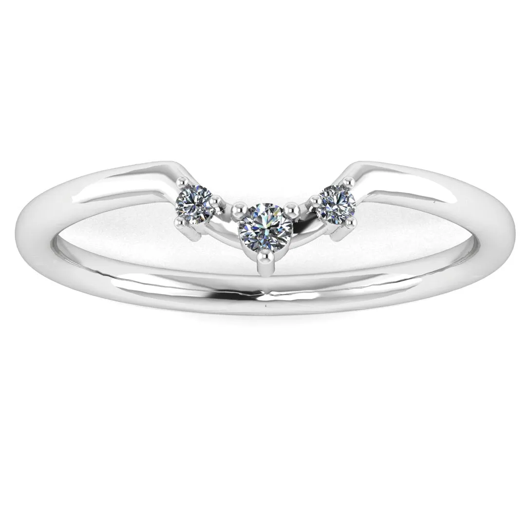 "Evie" Dainty 0.10ct Diamond Shaped Eternity Band ET20