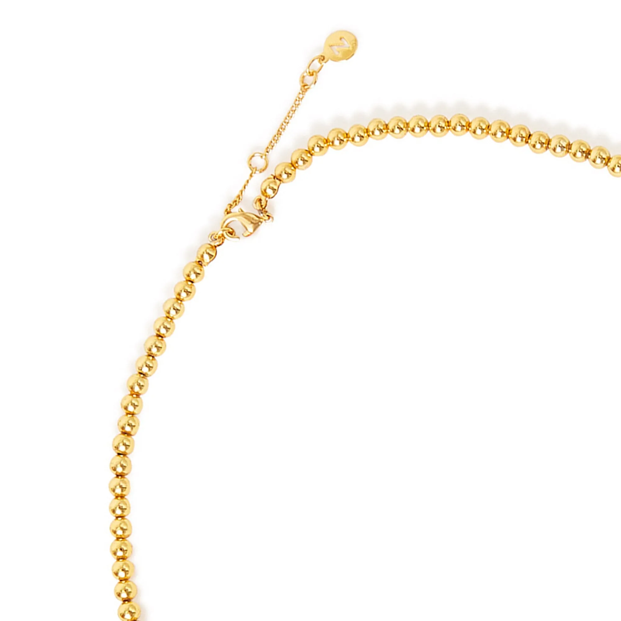 Real Gold Plated Z Ball Chain Necklace