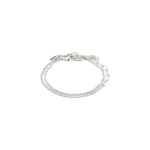 Rowan Silver Plated 2-in-1 Crystal Bracelet Set