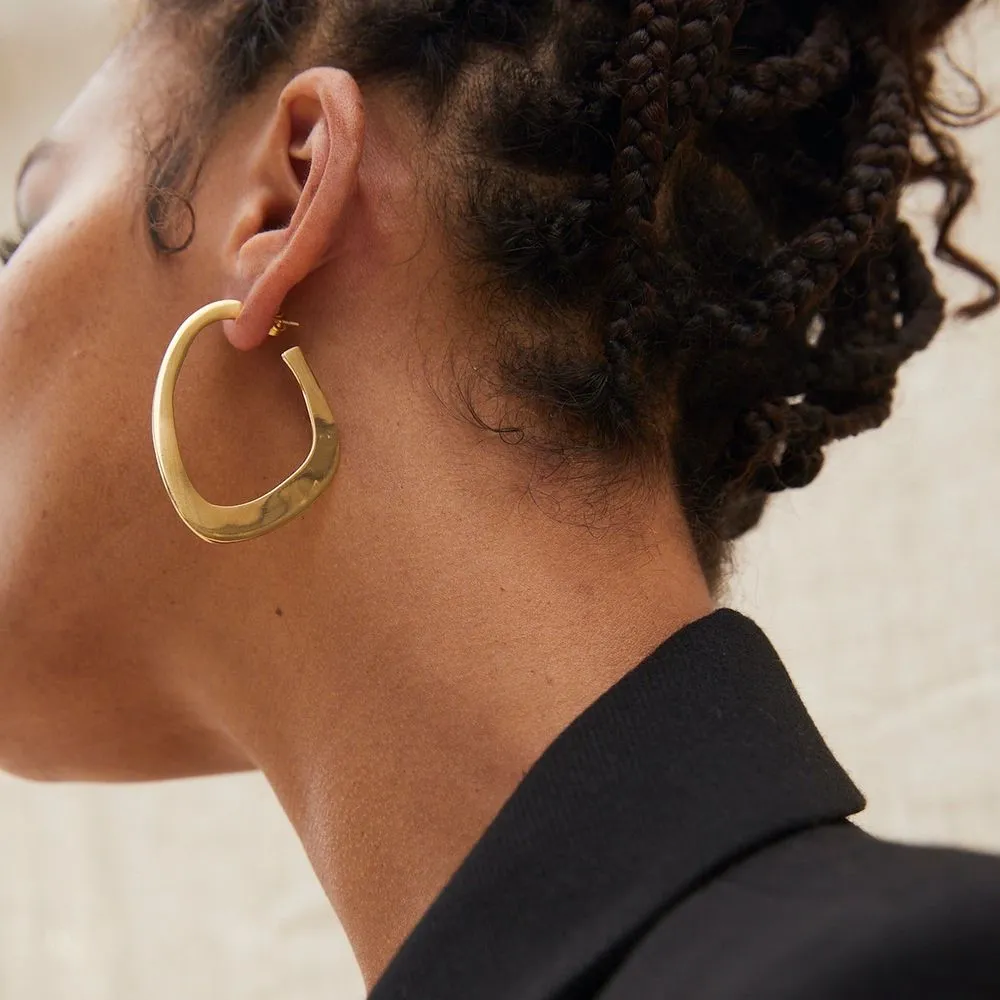 Sabi Flat Hoop Earrings