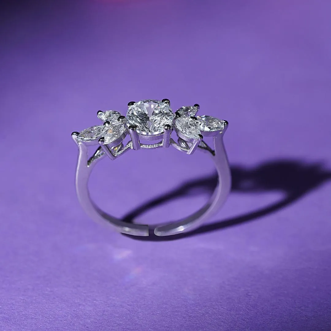 silver Eternal Brilliance Trio ring