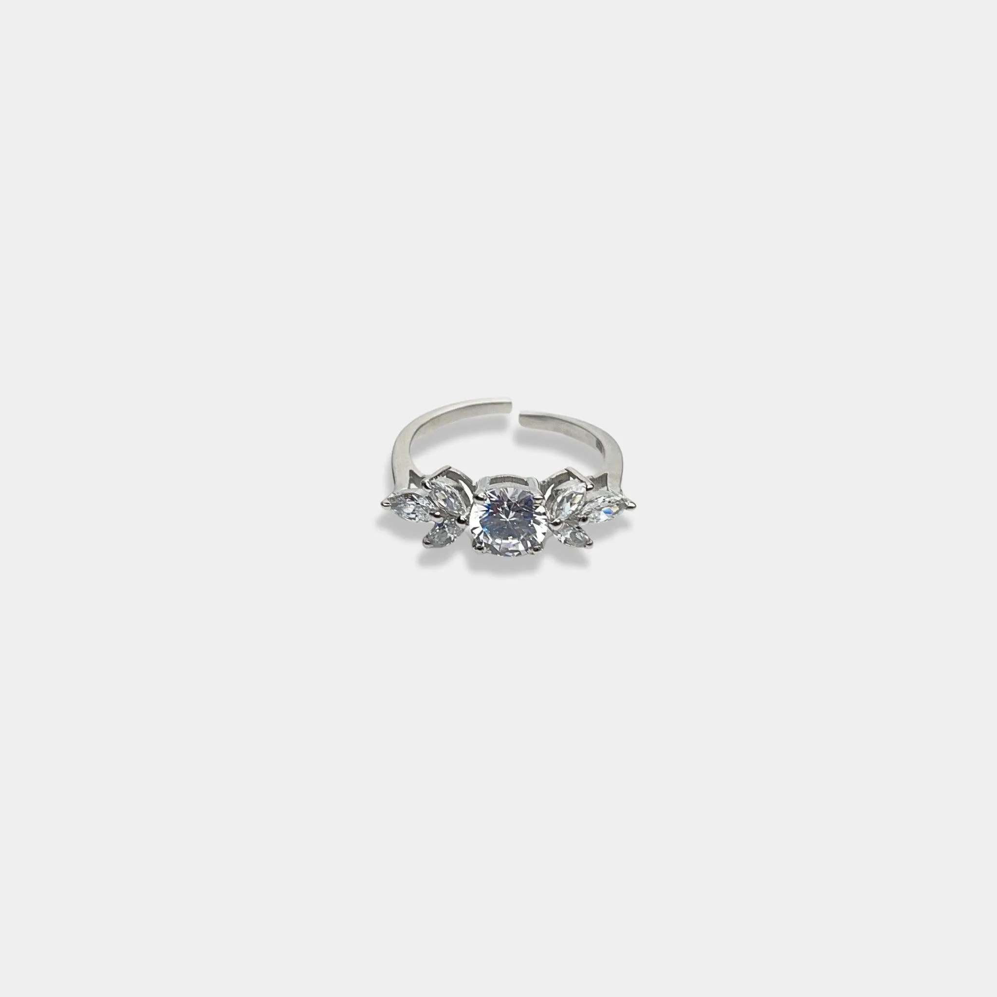 silver Eternal Brilliance Trio ring