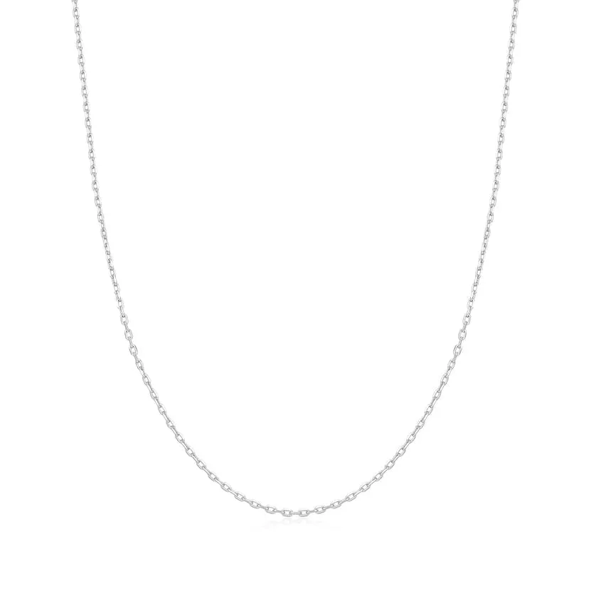 Silver Mini Link Charm Chain Necklace