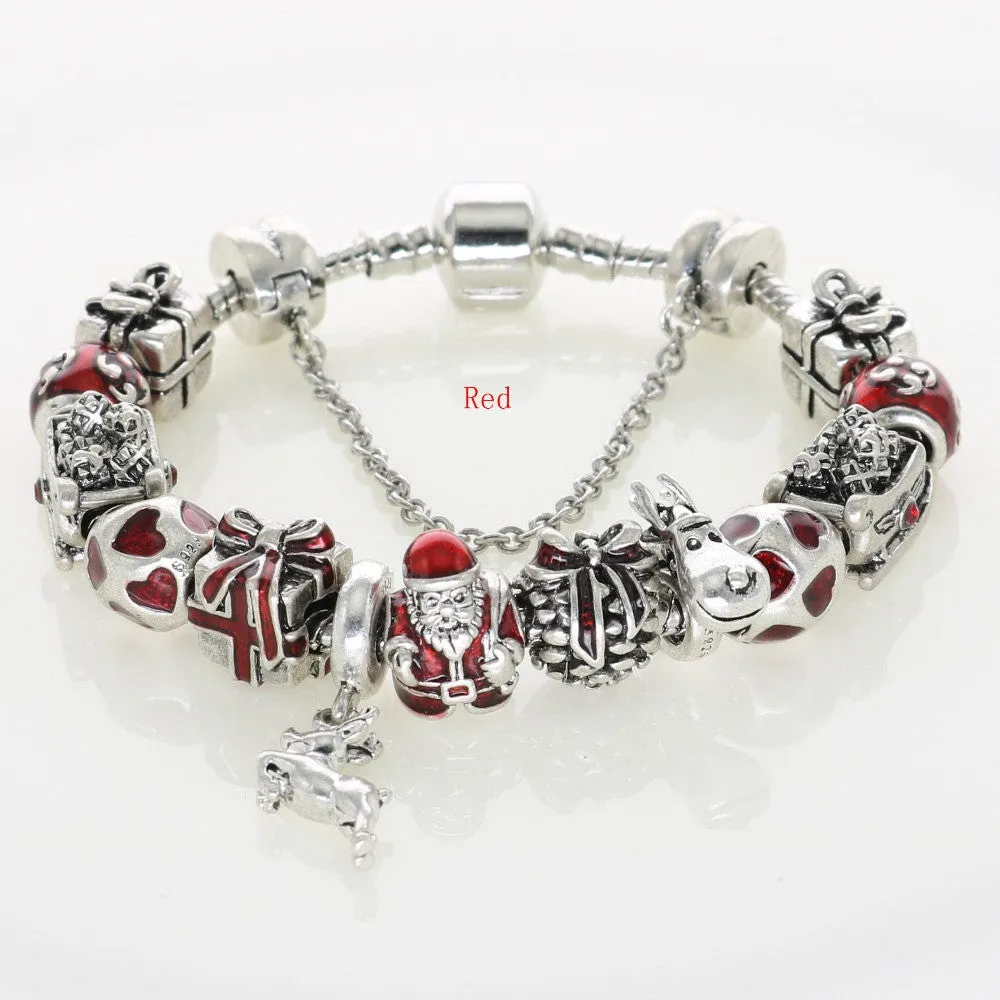 Silver Original Charm Bracelets Official Design Beads For New Year Jewelry Gifts Fit Women's Fashion Charmed Bracelets