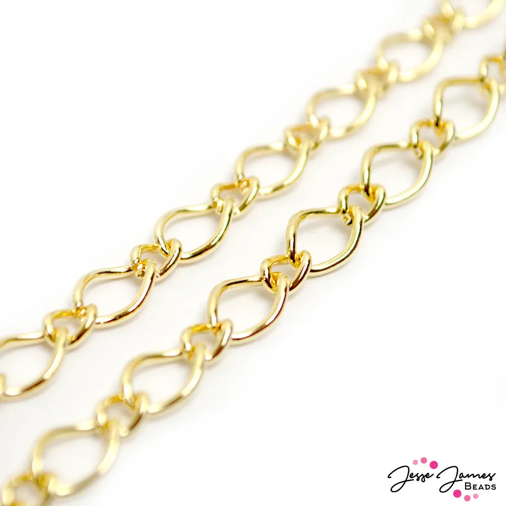 Simple Curb Chain in Gold