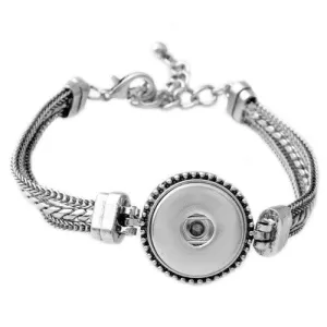 Simple Design chain snap button charm Bracelet fit 18mm button