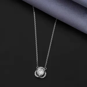 Simple Solitaire 92.5 Sterling Silver Chain