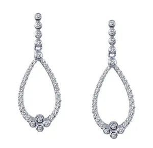 Simulated Open Diamond Drop Earrings E0192CLP