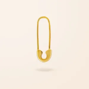 Single 10K Gold Safety Pin Earring