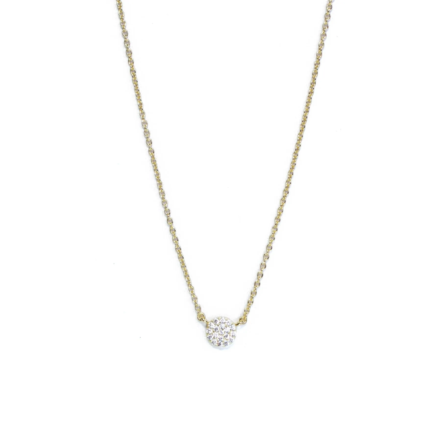 SM Pave Disk Necklace