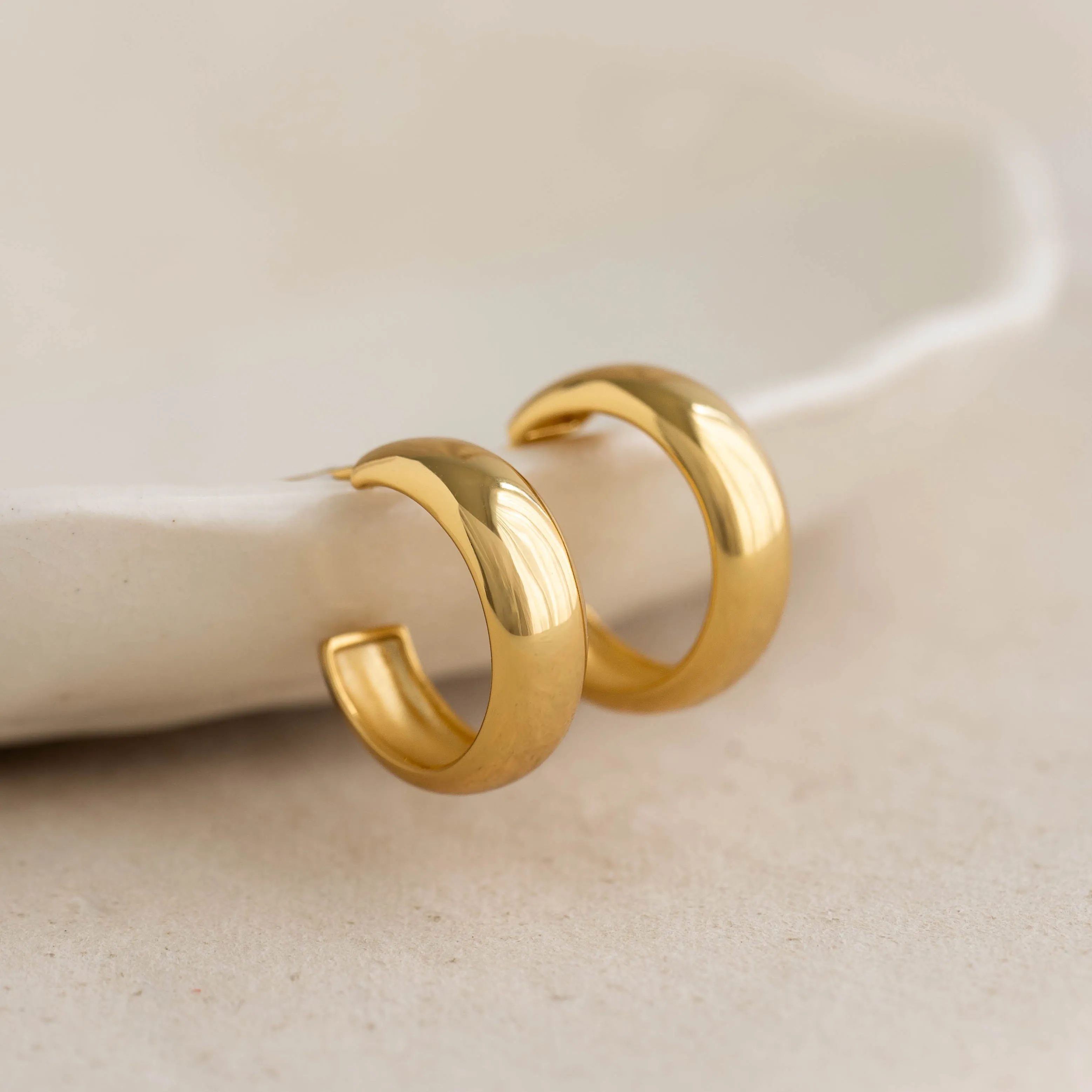 Small Bold Hoop Earrings - Ebba