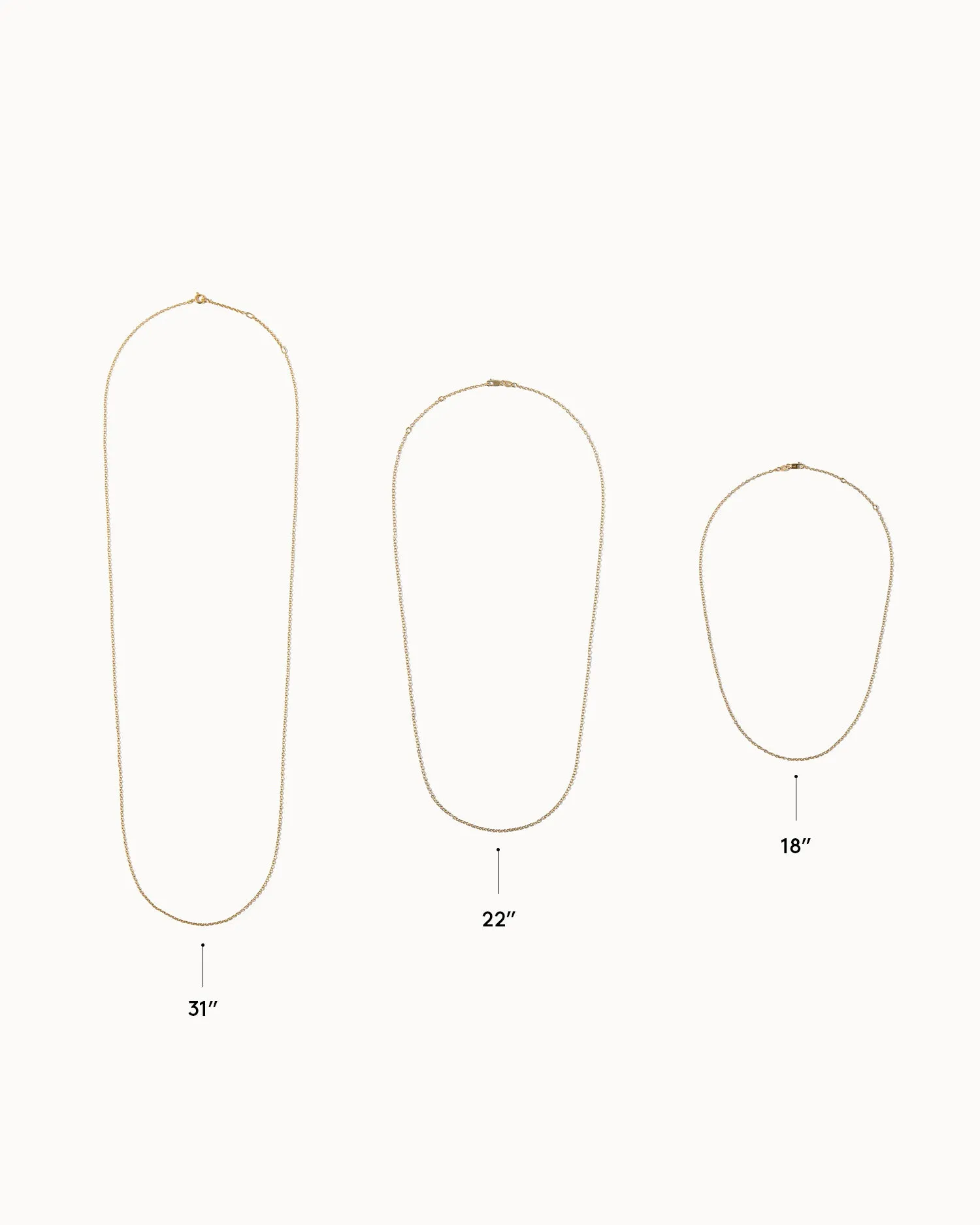 Solid Gold Simple Chain