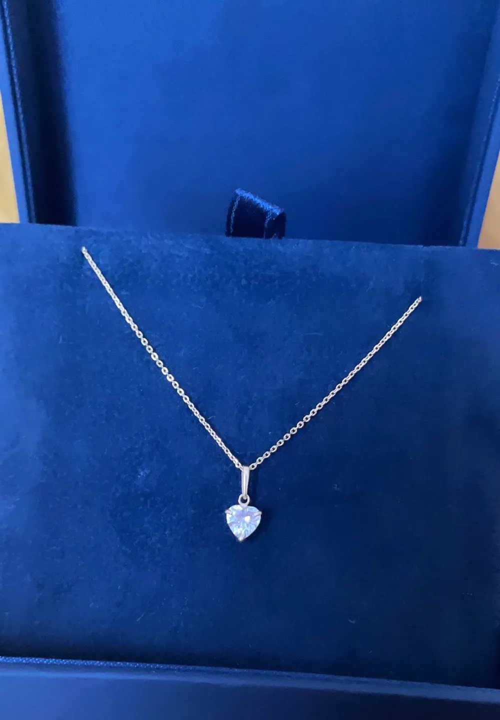 Solitaire Heart Necklace ( 9ct Solid Gold)