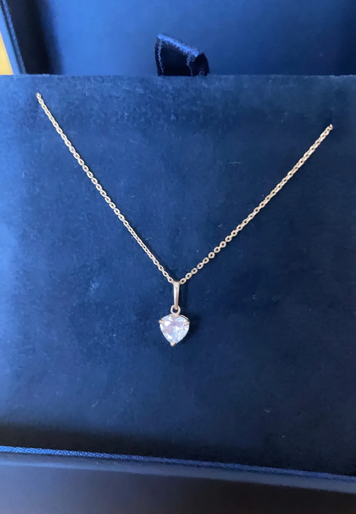 Solitaire Heart Necklace ( 9ct Solid Gold)