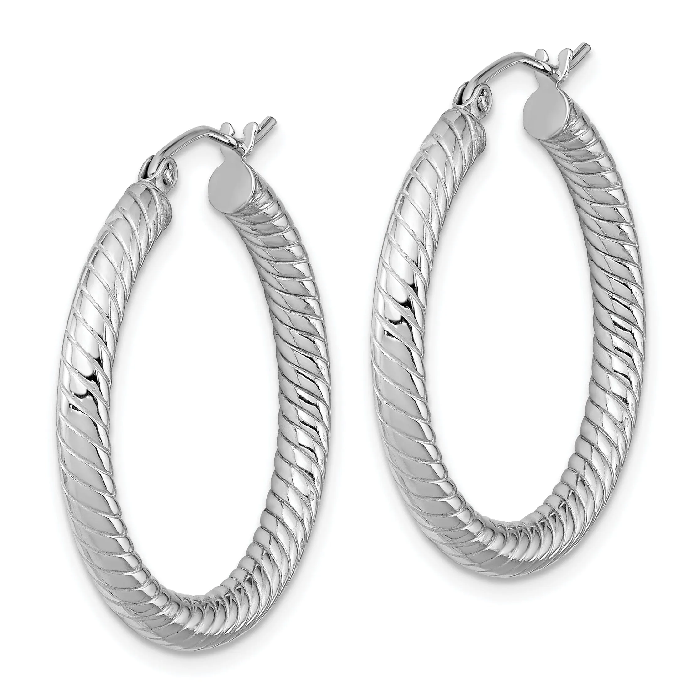 Sterling Silver 3.50MM Hoop Earrings