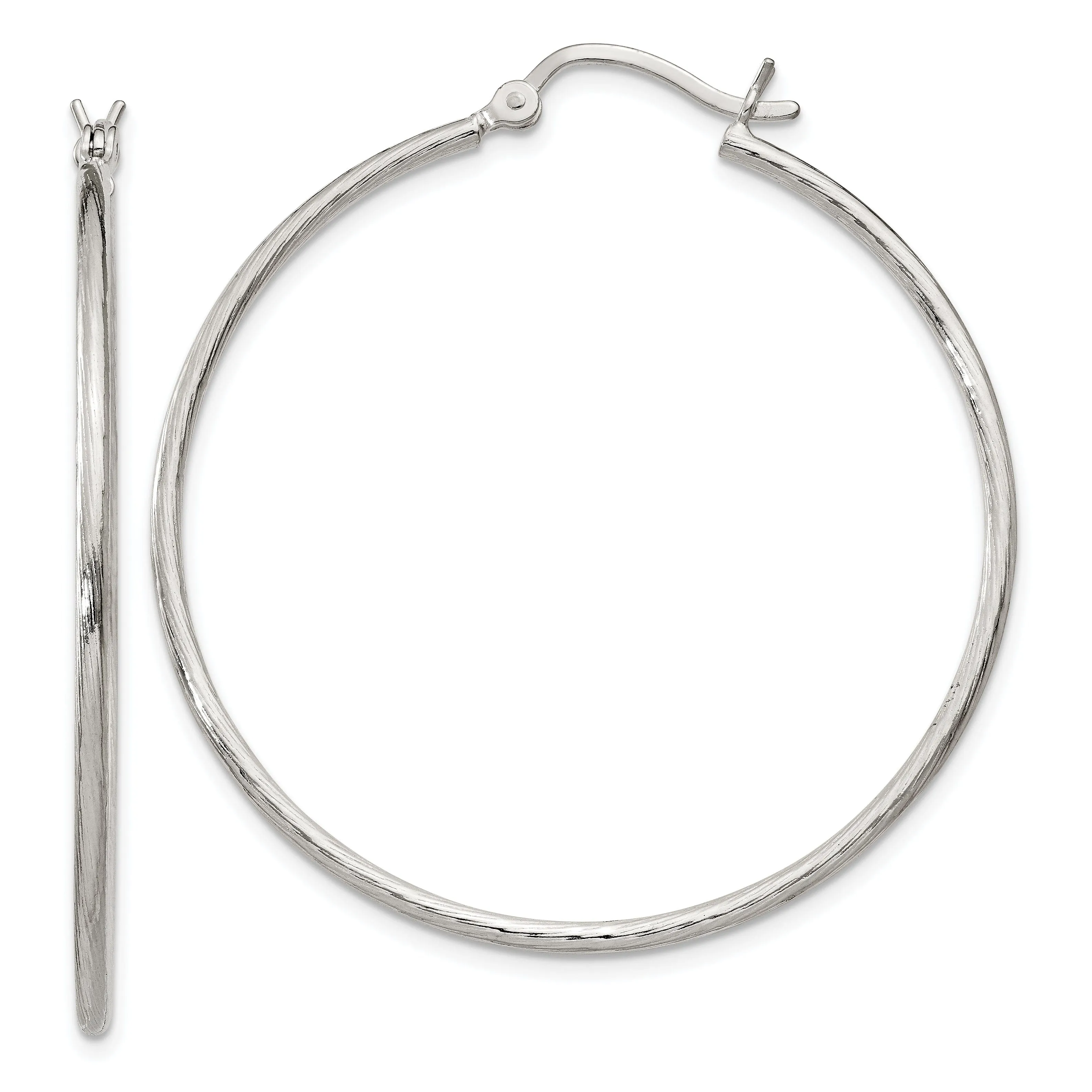 Sterling Silver 40MM Hoop Earrings