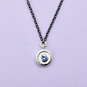 Tanzanite Button Necklace