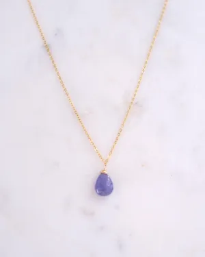 Tanzanite Drop Necklace