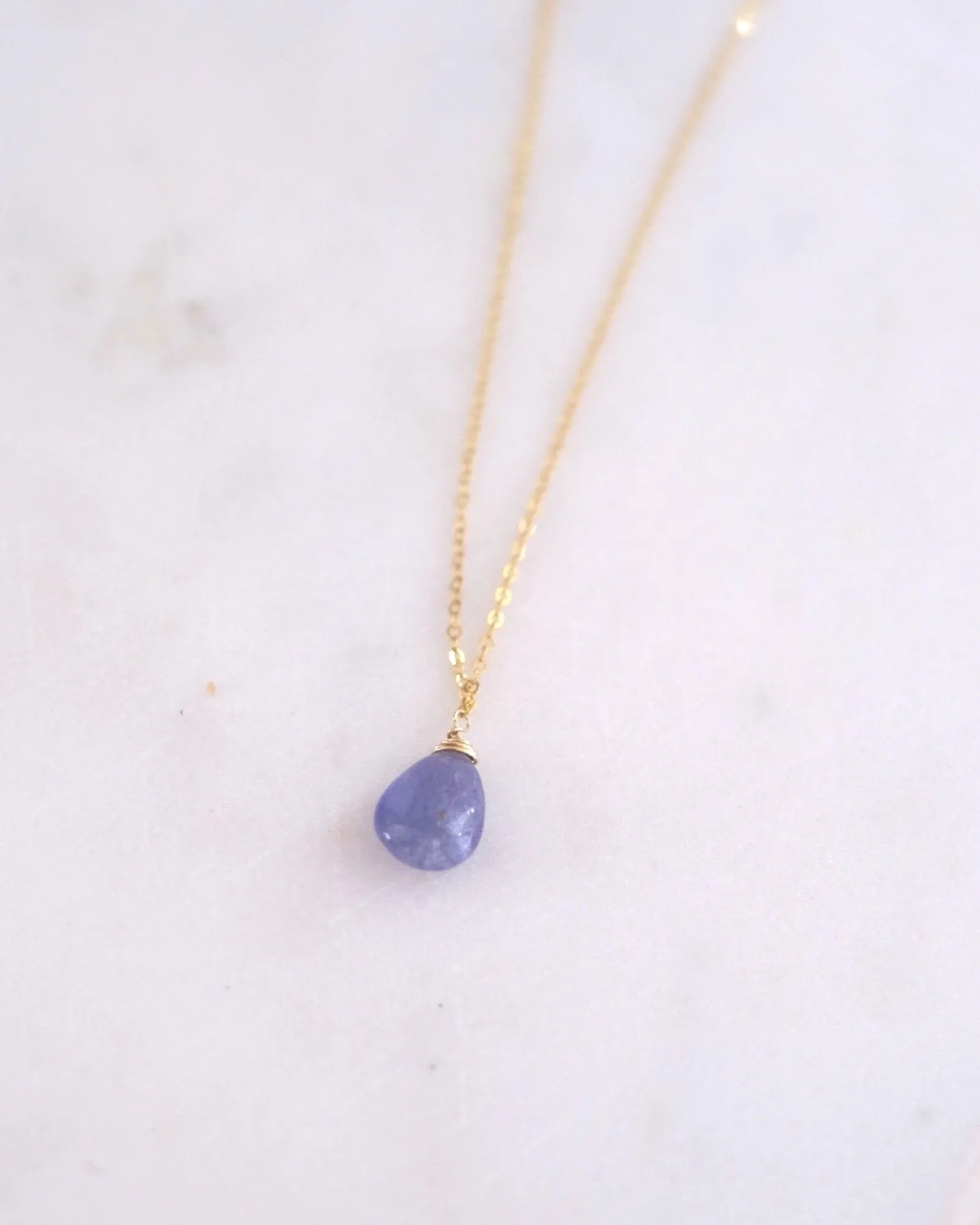 Tanzanite Drop Necklace