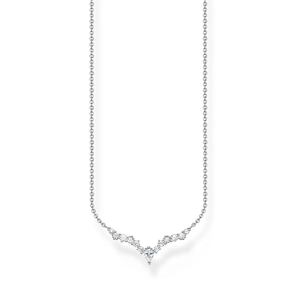 Thomas Sabo Sterling Silver Charm Club Crystal CZ 40-45cm Chain