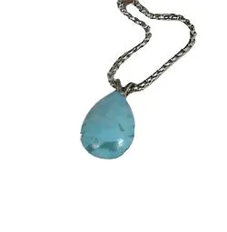 Turquoise Teardrop Pendant Necklace