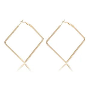 Versatile Square Metal Stud Earrings for Women