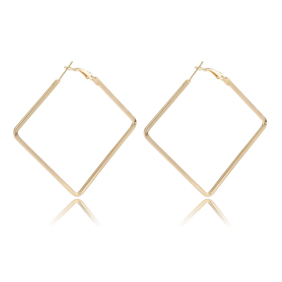 Versatile Square Metal Stud Earrings for Women