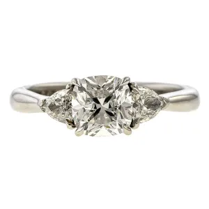 Vintage Engagement Ring, Cushion Cut 1.12ct.